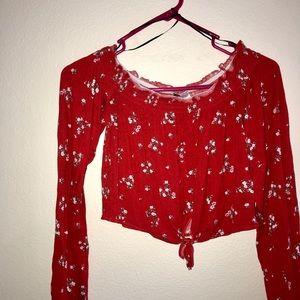 Red crop top